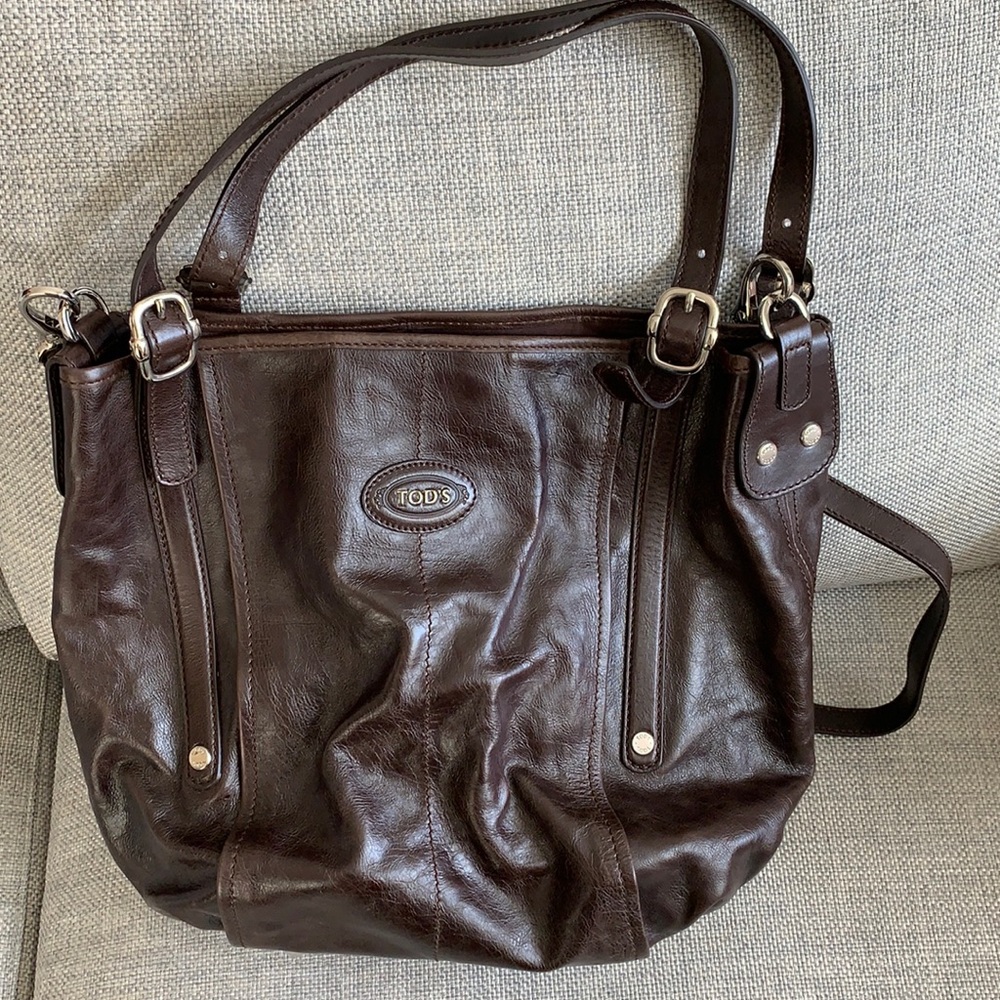 Tods Brown Leather tote bag.